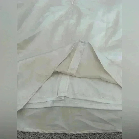 Venus Cowl Neck mini Dress off white silky straps long sleeves lined sz 8 hoco - Picture 9 of 11